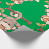 Affe, die einen Fußball hält Geschenkpapier