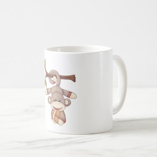 Affe, die einen Fußball hält Kaffeetasse (VorderseiteRechts)