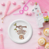 Affe, die einen Fußball hält Pappteller (Party)