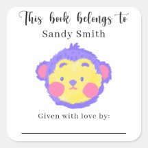 Affe - Dieses Buch gehört mit einer Nachricht