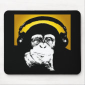 Affe DJ-Mausunterlage Mousepad (Vorne)