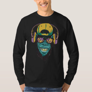 Affe Dj Musician Affe mit Kopfhörern 1 T-Shirt