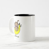 Affe-Doppeljunge und Mädchen-T-Shirts und Zweifarbige Tasse (Vorderseite Links)