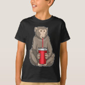 Affe Drink Tasse T-Shirt (Vorderseite)