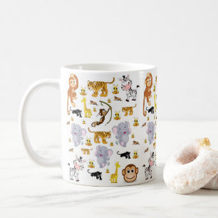 Affe Elefant Tiger Tasse