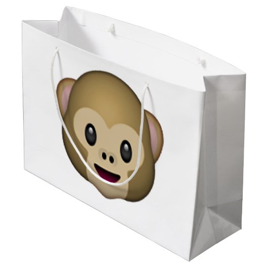 Affe - Emoji Große Geschenktüte (Rückseite Schrägansicht)