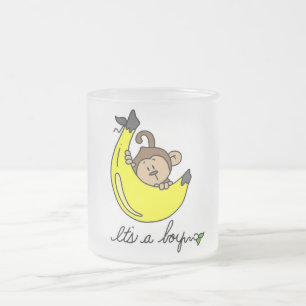 Affe Es ist ein Junge T-Shirts und Geschenke Mattglastasse