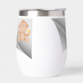 Affe essen Banane unter dem Pflaster (Links)