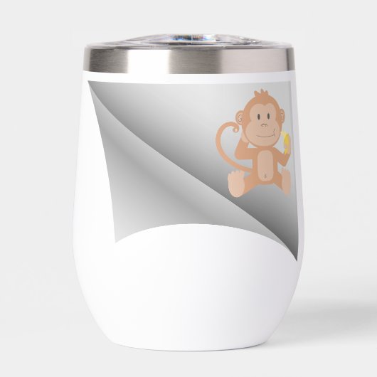 Affe essen Banane unter dem Pflaster (Vorderseite)