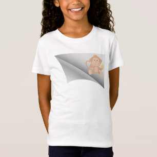 Affe essen Banane unter dem Pflaster T-Shirt