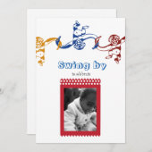 Affe-Fass-Geburtstags-Party Einladung (Vorne/Hinten)