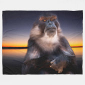 Affe Fleecedecke (Vorderseite (Horizontal))