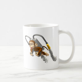 Affe-Fliegen mit Jetpack Kaffeetasse