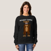 Affe für Frauen Mädchen Primat Tier Affe Sweatshirt (Vorne ganz)