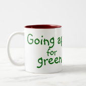 Affe für Grün Zweifarbige Tasse (Links)