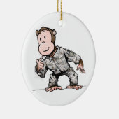 Affe für Ihren Baum Keramikornament (Rechts)