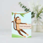 Affe für Kinder Postkarte (Stehend Vorderseite)