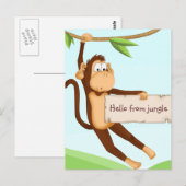 Affe für Kinder Postkarte (Vorne/Hinten)