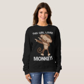 Affe für Mädchen Mutter Menschenaffe Zoo Wildtier Sweatshirt (Vorne ganz)