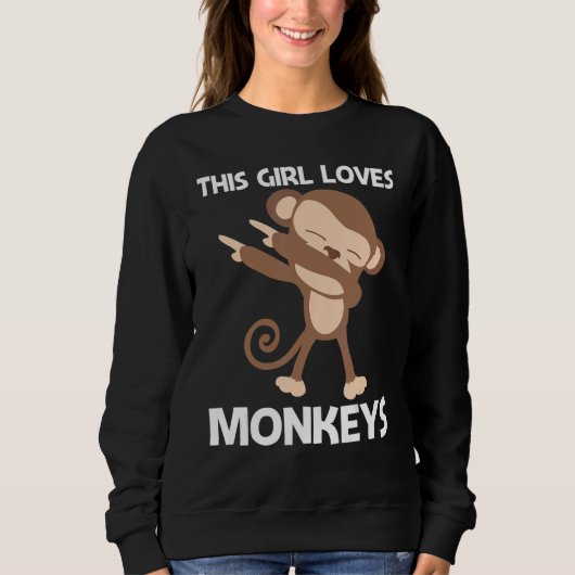 Affe für Mädchen Mutter Menschenaffe Zoo Wildtier Sweatshirt (Vorderseite)