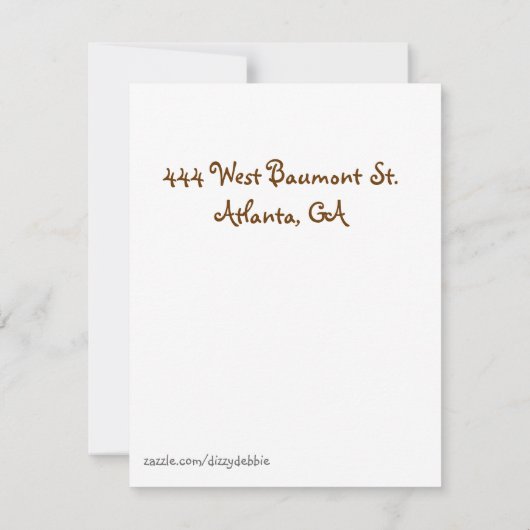 Affe-Geburtstags-Einladung Einladung (Rückseite)