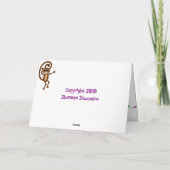 Affe-Geburtstags-Karte Karte (Rückseite)