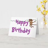 Affe-Geburtstags-Karte Karte (Gelbe Blume)