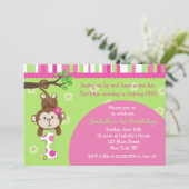 Affe-Geburtstags-Party Einladungen (Stehend Vorderseite)