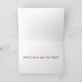 Affe gehen Bananen, niedlicher Liebe-Spaß Karte (Innenseite)