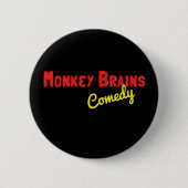 Affe-Gehirn-Knopf Button (Vorderseite)