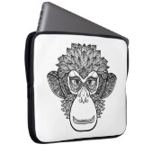 Affe-Gekritzel-Gesicht Laptopschutzhülle (Vorne Rechts)