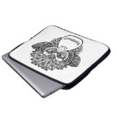 Affe-Gekritzel-Gesicht Laptopschutzhülle (Vorne Knopf)