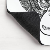 Affe-Gekritzel-Gesicht Mousepad (Ecke)