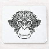 Affe-Gekritzel-Gesicht Mousepad (Vorne)