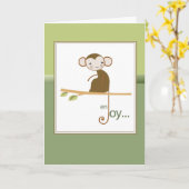 Affe genießt Segnungen denken Karte (Gelbe Blume)