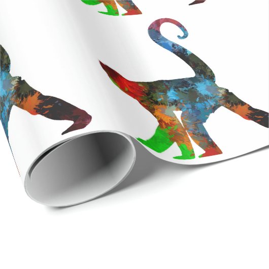 Affe Geschenkpapier (Rolleneckpunkt)
