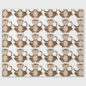Affe Geschenkpapier (Flach)