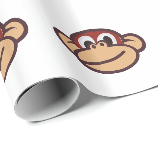 Affe-Gesicht Geschenkpapier (Rolleneckpunkt)