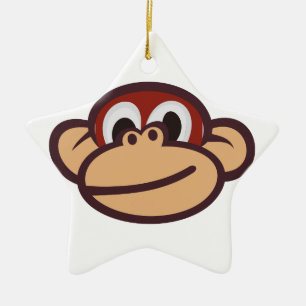 Affe-Gesicht Keramik Ornament