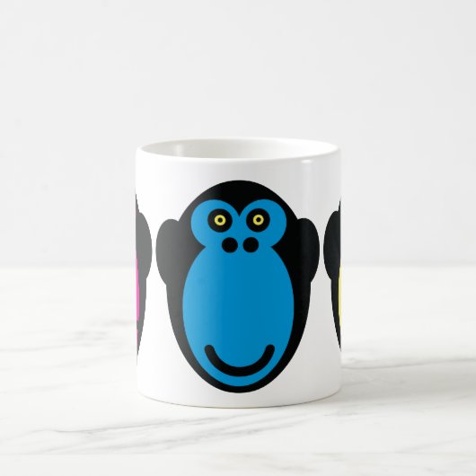 Affe-Gesichter Kaffeetasse (Mittel)