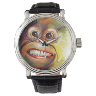 Affe-Gesichts-Uhr Armbanduhr