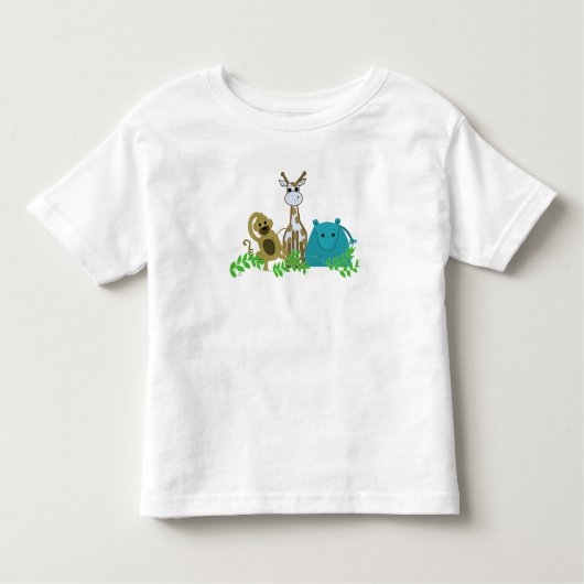 Affe, Giraffe und Hippo Kleinkind T-shirt (Vorderseite)