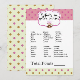 Affe Girl Babydusche Was ist in deinem Handschuh? Einladung