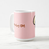 Affe Girl Blume Kaffee Tasse (Vorderseite Links)