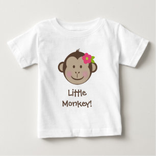 Affe Girl Face mit Blume Shirt