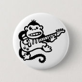 Affe-Gitarrenknopf Button (Vorderseite)