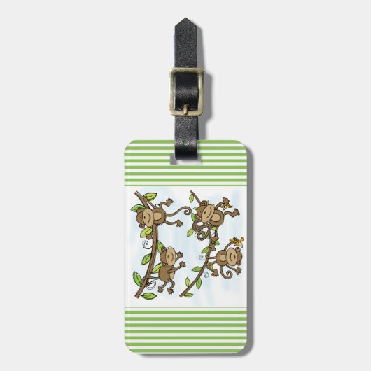 Affe-Glanz Gepäckanhänger (Vorderseite vertikal)