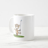 Affe-Golf Kaffeetasse (Vorderseite Links)