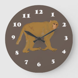 Affe Große Wanduhr