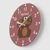 Affe Große Wanduhr (Winkel)